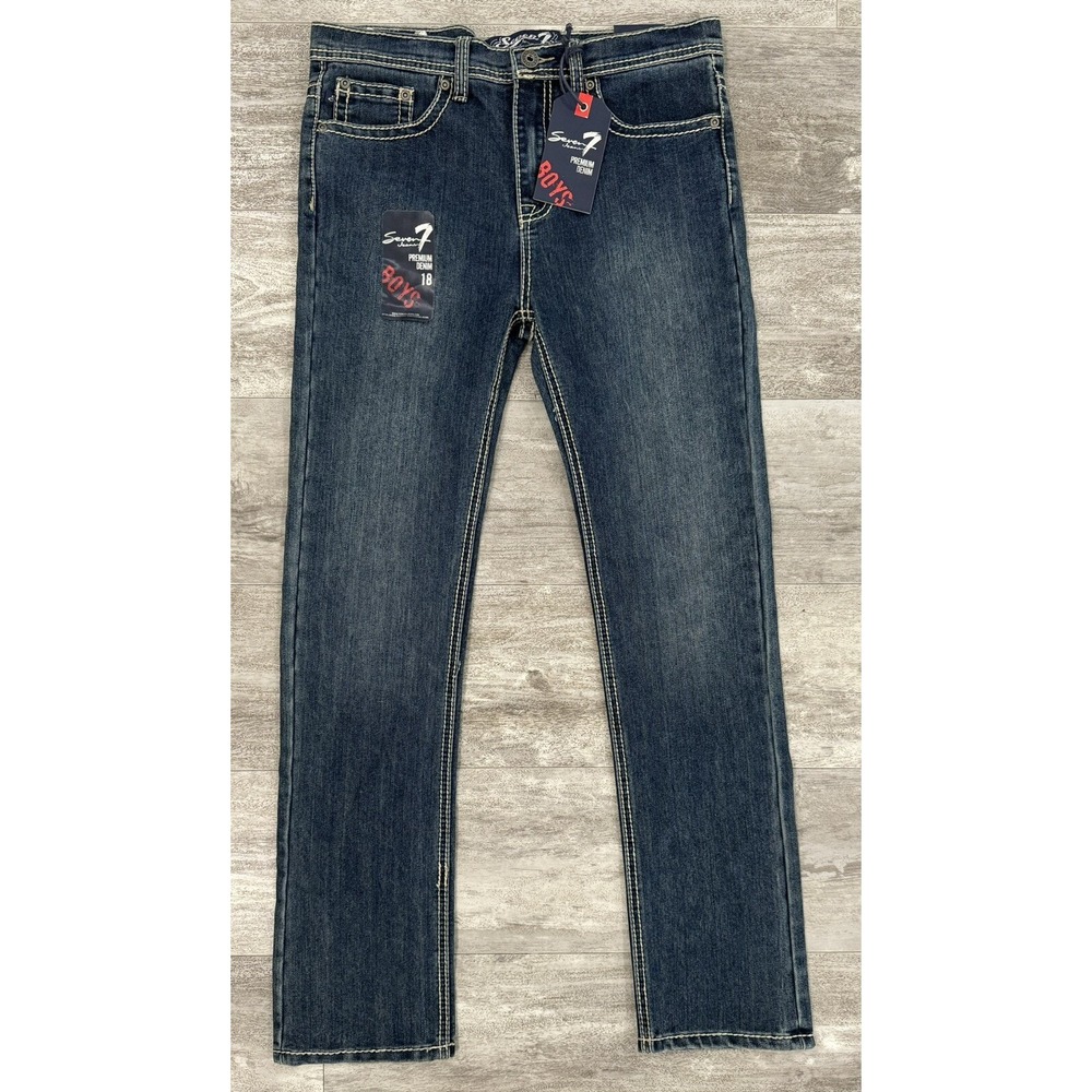 Seven Premium Denim Boys Skinny Leg Fit Jeans Size 18 Brand NEW 30x29